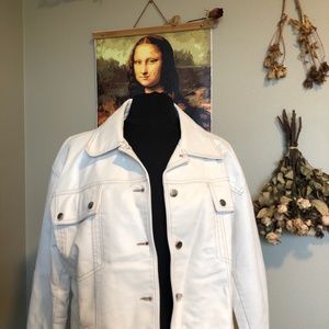 Topshop White Leather Jacket
